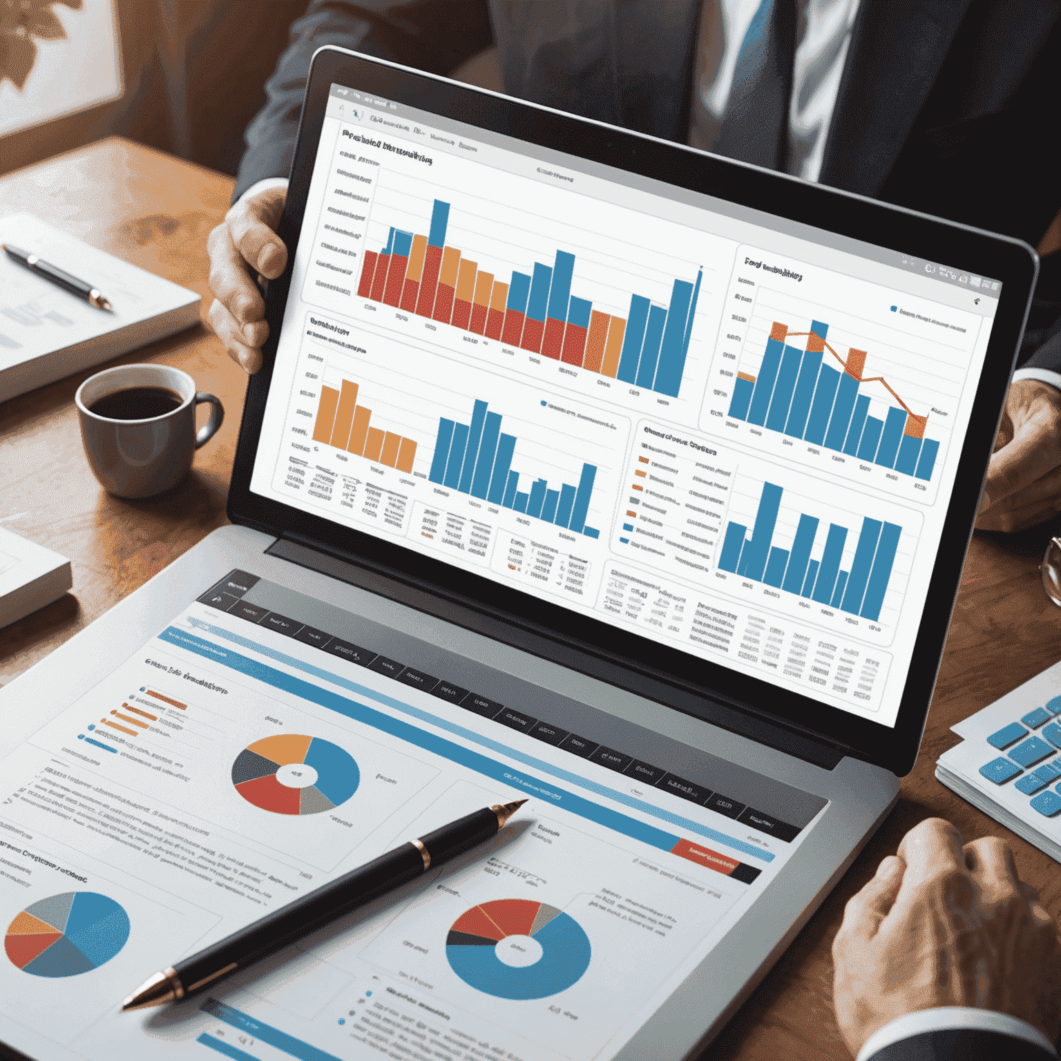 Visual representation of predictive analytics in legal cases, showing graphs, charts, and probability indicators